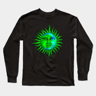 Eclipse Interactive Green&Blue Filter T-Shirt #2 By Red&Blue Long Sleeve T-Shirt